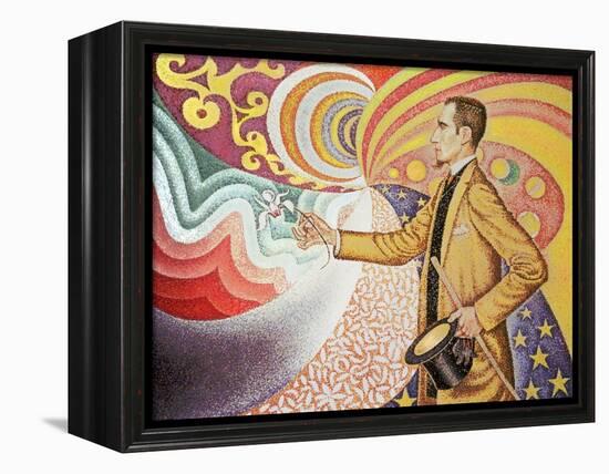 Against the Enamel of Background Rhythmic with Beats and Angels-Paul Signac-Framed Premier Image Canvas