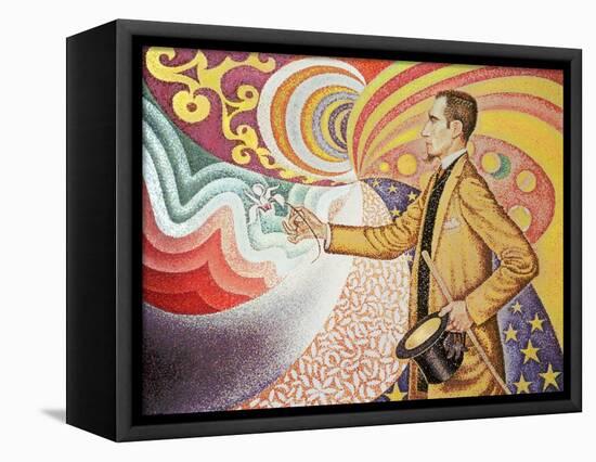 Against the Enamel of Background Rhythmic with Beats and Angels-Paul Signac-Framed Premier Image Canvas