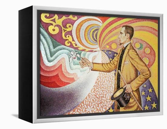 Against the Enamel of Background Rhythmic with Beats and Angels-Paul Signac-Framed Premier Image Canvas