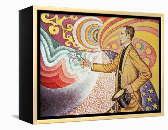 Against the Enamel of Background Rhythmic with Beats and Angels-Paul Signac-Framed Premier Image Canvas