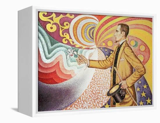 Against the Enamel of Background Rhythmic with Beats and Angels-Paul Signac-Framed Premier Image Canvas