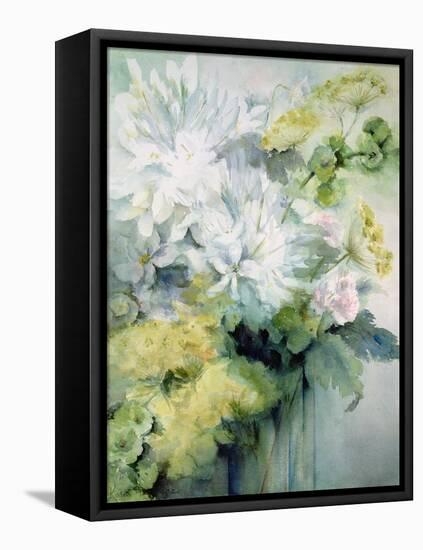 Agapanthus Molucela Arrangement in a Glass Vase-Karen Armitage-Framed Premier Image Canvas