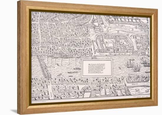 Agas' Map of London, C1561-null-Framed Premier Image Canvas