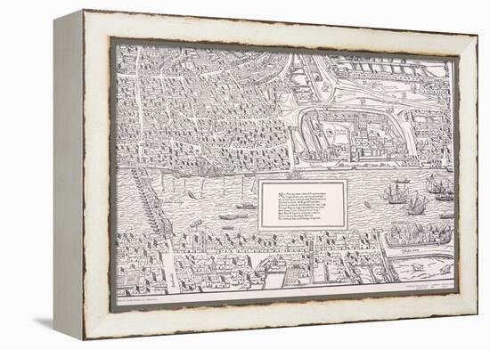 Agas' Map of London, C1561-null-Framed Premier Image Canvas