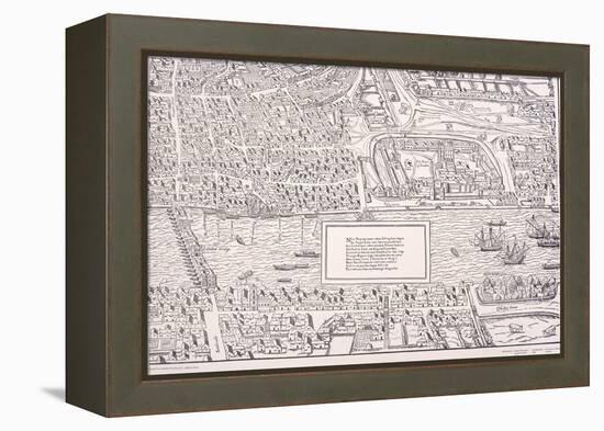 Agas' Map of London, C1561-null-Framed Premier Image Canvas