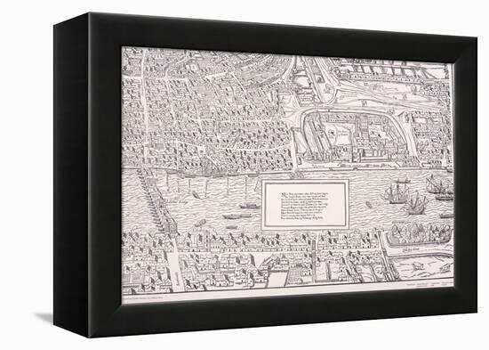 Agas' Map of London, C1561-null-Framed Premier Image Canvas