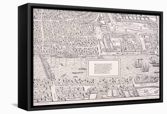 Agas' Map of London, C1561-null-Framed Premier Image Canvas