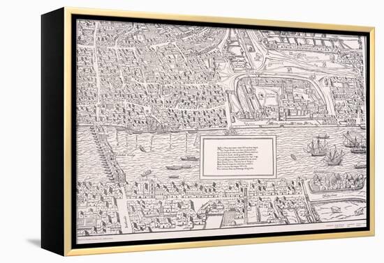 Agas' Map of London, C1561-null-Framed Premier Image Canvas