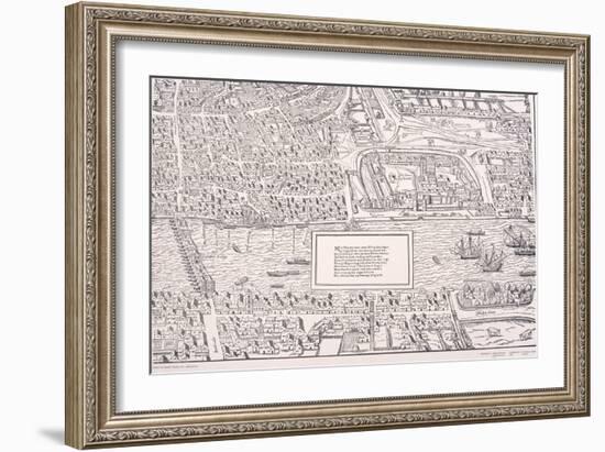 Agas' Map of London, C1561-null-Framed Giclee Print