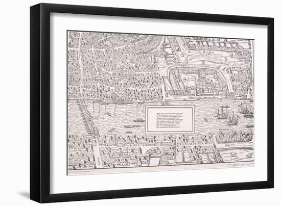 Agas' Map of London, C1561-null-Framed Giclee Print