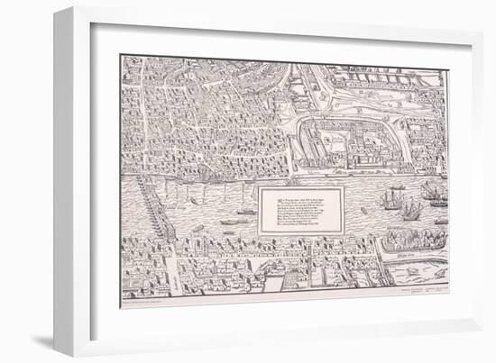 Agas' Map of London, C1561-null-Framed Giclee Print