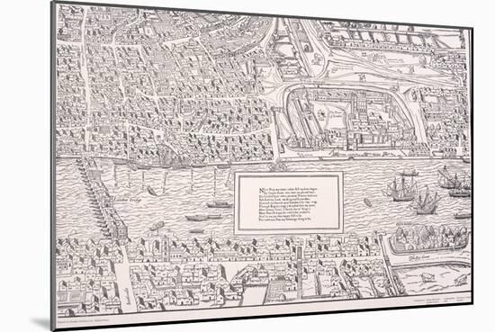 Agas' Map of London, C1561-null-Mounted Giclee Print