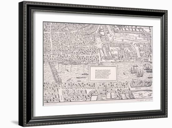 Agas' Map of London, C1561-null-Framed Giclee Print