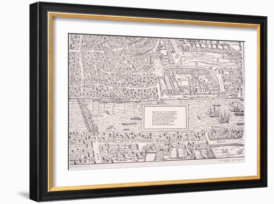 Agas' Map of London, C1561-null-Framed Giclee Print