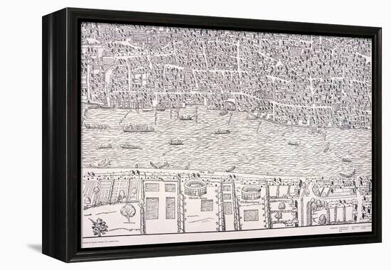 Agas' Map of London, C1561-null-Framed Premier Image Canvas