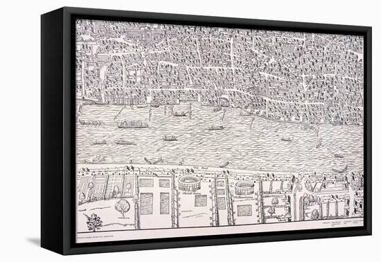 Agas' Map of London, C1561-null-Framed Premier Image Canvas