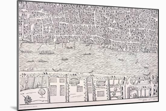 Agas' Map of London, C1561-null-Mounted Giclee Print