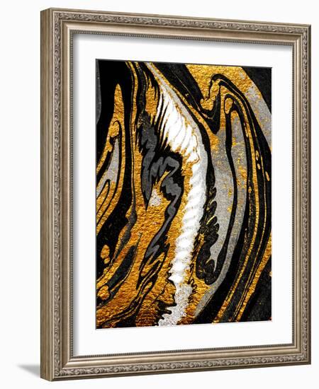 Agate Crystal. Golden Swirl, Artistic Design. the Revival of Oriental Ancie-CARACOLLA-Framed Photographic Print