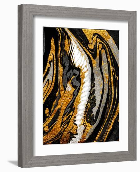 Agate Crystal. Golden Swirl, Artistic Design. the Revival of Oriental Ancie-CARACOLLA-Framed Photographic Print