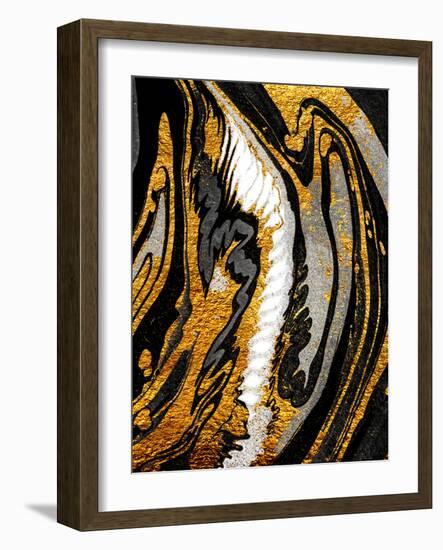 Agate Crystal. Golden Swirl, Artistic Design. the Revival of Oriental Ancie-CARACOLLA-Framed Photographic Print