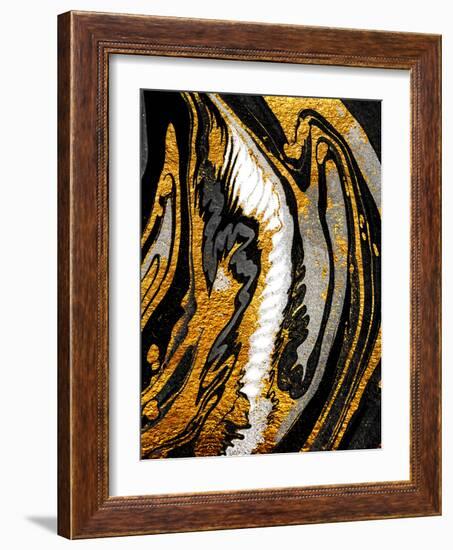 Agate Crystal. Golden Swirl, Artistic Design. the Revival of Oriental Ancie-CARACOLLA-Framed Photographic Print