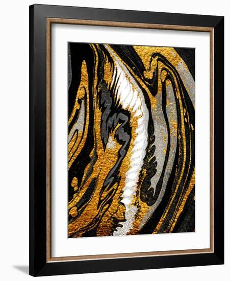 Agate Crystal. Golden Swirl, Artistic Design. the Revival of Oriental Ancie-CARACOLLA-Framed Photographic Print