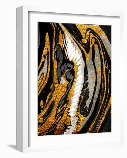 Agate Crystal. Golden Swirl, Artistic Design. the Revival of Oriental Ancie-CARACOLLA-Framed Photographic Print