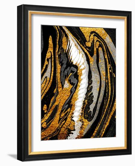 Agate Crystal. Golden Swirl, Artistic Design. the Revival of Oriental Ancie-CARACOLLA-Framed Photographic Print