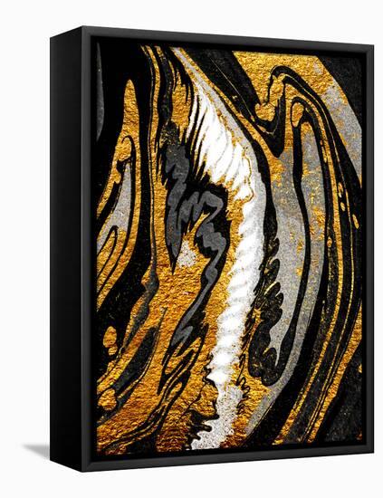 Agate Crystal. Golden Swirl, Artistic Design. the Revival of Oriental Ancie-CARACOLLA-Framed Premier Image Canvas