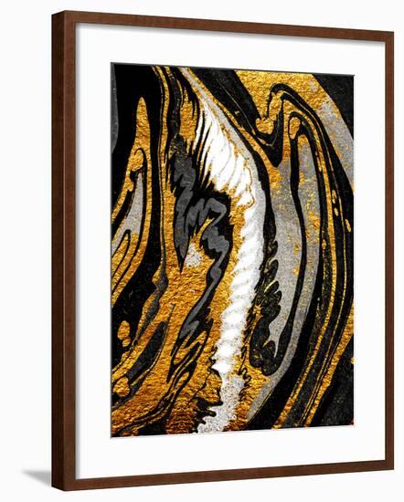 Agate Crystal. Golden Swirl, Artistic Design. the Revival of Oriental Ancie-CARACOLLA-Framed Photographic Print