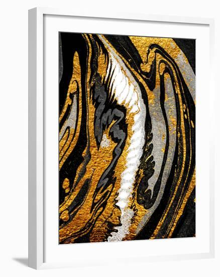 Agate Crystal. Golden Swirl, Artistic Design. the Revival of Oriental Ancie-CARACOLLA-Framed Photographic Print