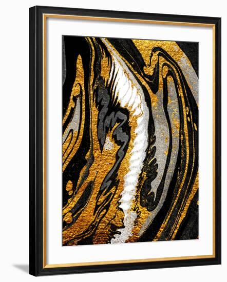 Agate Crystal. Golden Swirl, Artistic Design. the Revival of Oriental Ancie-CARACOLLA-Framed Photographic Print