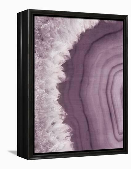 Agate Geode I Plum-Wild Apple Portfolio-Framed Stretched Canvas