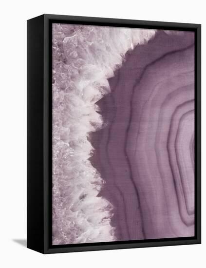 Agate Geode I Plum-Wild Apple Portfolio-Framed Stretched Canvas