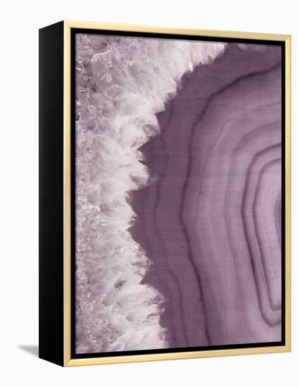 Agate Geode I Plum-Wild Apple Portfolio-Framed Stretched Canvas