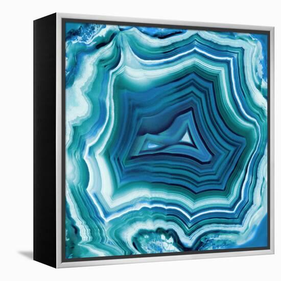 Agate in Aqua-Danielle Carson-Framed Stretched Canvas