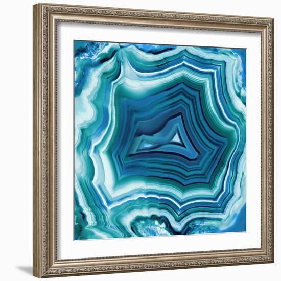 Agate in Aqua-Danielle Carson-Framed Art Print