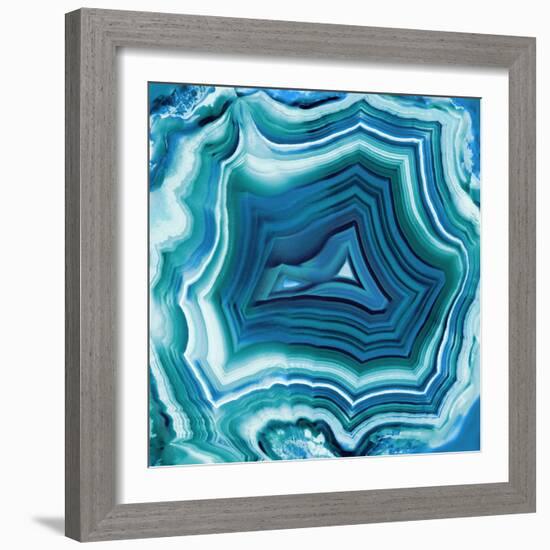 Agate in Aqua-Danielle Carson-Framed Art Print