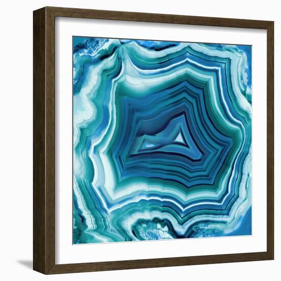 Agate in Aqua-Danielle Carson-Framed Art Print