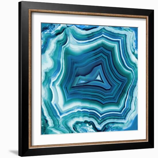 Agate in Aqua-Danielle Carson-Framed Art Print