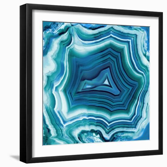 Agate in Aqua-Danielle Carson-Framed Art Print