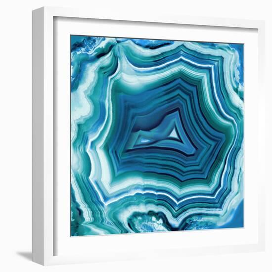 Agate in Aqua-Danielle Carson-Framed Art Print