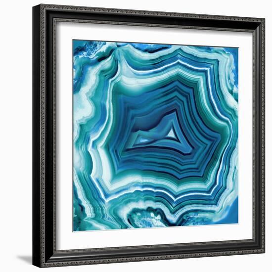 Agate in Aqua-Danielle Carson-Framed Art Print