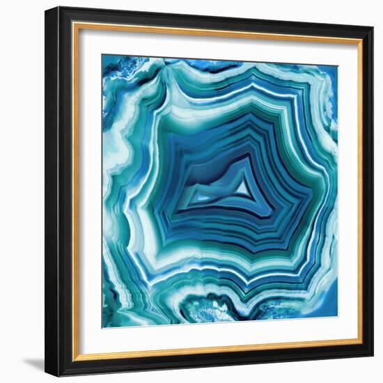 Agate in Aqua-Danielle Carson-Framed Art Print