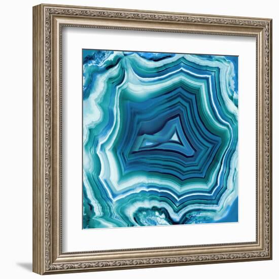 Agate in Aqua-Danielle Carson-Framed Art Print