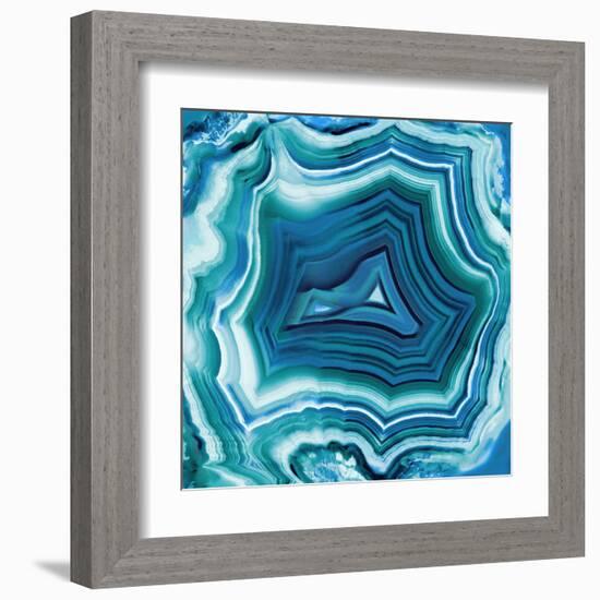 Agate in Aqua-Danielle Carson-Framed Art Print