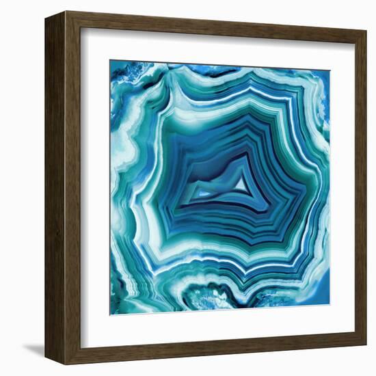 Agate in Aqua-Danielle Carson-Framed Art Print