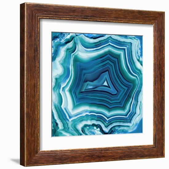 Agate in Aqua-Danielle Carson-Framed Art Print