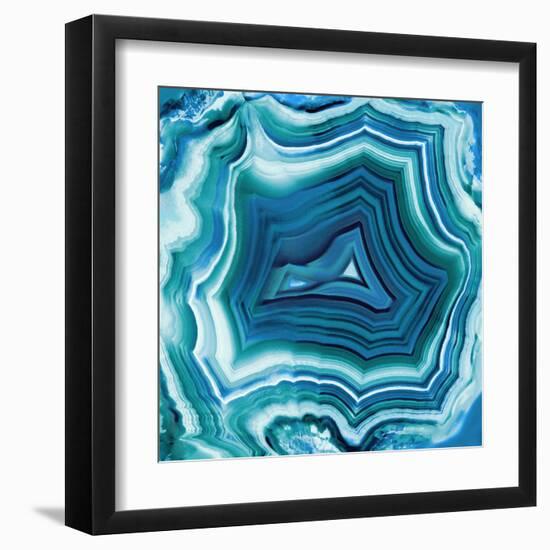 Agate in Aqua-Danielle Carson-Framed Art Print