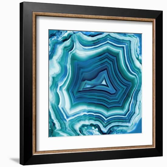 Agate in Aqua-Danielle Carson-Framed Art Print